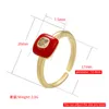 Wedding Rings ZHUKOU Gold color Enamel LOVE Ring For Women Summer Opening CZ Crystal party Jewelry Wholesale VJ355 230710