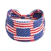 Drapeau américain Yoga Sport bandeau jour de l'indépendance large course Fitness sueur absorbant bandeau élastique noeud bandeau