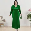 Vestidos Plus Size 2023 Elegante Glitter Decote em V 4xl 5xl Vestido Sexy Manga Longa Club Fashion Festa Noturna Autum 3xl 6xl