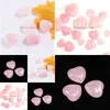 Pierre Naturelle 25Mm Non Poreux Rose Rose Quartz Chakra Coeur Guides De Guérison Méditation Ornements Bijoux Accessoire Drop Delivery Dhuxc