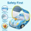 Sand Play Water Fun Toddler Pool Float Inflatable Car Baby Swim with Adjustable Sun Canopy and Safety Seat Toys for kids 14 Years 230711