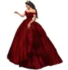 Robes De Quinceanera Princesse Chérie Appliques Robe De Bal Avec Satin À Lacets Plus La Taille Douce 16 Débutante Fête D'anniversaire Robes De 15 Anos 146