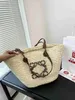 Designer Handbag Summer Beach Bag Straw Braided Basket Bag Big Shoulder Bag Large Handle Handmade Handbag Tote stylisheendibags04