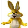 Immagini reali di alta qualità Deluxe Coniglio giallo Bugs Bunny costume mascotte Costume personaggio dei cartoni animati Taglia adulto 252Z