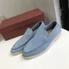 Men's casual shoes loafers flat low top suede Cow leather oxfords Moccasins summer walk comfort loafer slip on loafer rubber sole flats
