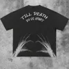 Herren T-Shirts Harajuku Vintage T-Shirts Marke Wash Do Old Loose Skull Print Mode Rundhals Männer Streetwear Kurzarm T-Shirt 230710