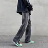 Jeans Masculino 2023 High Street Vintage Baggy Moda Coreana Streetwear Design com Zíper Calças Denim Marca Masculina Calças Retrô