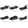 طائرة Modle 1 64 Bat Chariot Alloy Diecast 6 PCS Set Car Models Toy Metal Motion Body Simulation Film American Batmobile Gifts for Children 230710