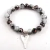 Charm Bracelets MOODPC Fashion Beautiful Glass Crystal Energy Metal Heart & Bangles For Women