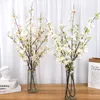 Fleurs décoratives 109 cm Blossom de cerise artificielle longue branche de mariée en soie décoration maison chambre jardin bricolage vase faux décor de fleur