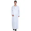 Vêtements ethniques Abaya homme musulman mode arabe hommes vêtements 2022 couleur unie décontracté col montant imprimer Robe modeste Robe islamique M228S