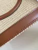 10A عكس الجودة Saint Jacques مصممة نساء Raffia Beach Bag حقيبة حقيقية من جلد العجل تسوق المحفظة القابض Crossbody Handbag Shoulerbag