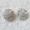 10 st parti 28MM blomma metall strass knapp utsmyckning DIY290A