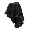 Skirts Sexy Steampunk Lace Floral Skirt Women Asymmetrica High Low Ruffles Skirts Victorian Burlesque Corsets Skirt Clubwear Plus S-6XL 230710