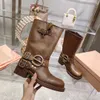 Botas de diseñador para mujer, botas de moda, botas para exteriores, botas de mujer de alta calidad, marca de moda de vacaciones para viajes de otoño e invierno