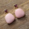 Ear Cuff Fashion Hyperbole Earrings Bold Fashion Stud Earrings Pink Jasper Apatite Blue Stone Youth Jewelry Bijoux Wholesale 230711