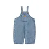 Barboteuses 2023 enfants Denim salopette solide enfants pantalon ample mignon petites filles automne bébé garçons sangle pantalon vêtements 230711