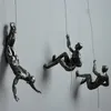 Przedmioty dekoracyjne figurki 9 sztuk zestaw kreatywny styl industrialny wspinaczka skałkowa człowiek żywica ściana wisząca statua rzeźba figurki rzemiosło wystrój domu 230710