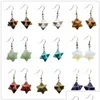 Dangle Chandelier Bohemian Natural Gem Stone Merkabah Star Drop Earrings For Girl Opal Pink Crystal Lazi Polyhedral Reiki Delivery Dhg31