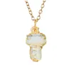 Pendentif Colliers Pierre Naturelle À La Main Fil Enroulé Guérison Champignon Cristal Collier Pour Femmes Hommes Drop Delivery Bijoux Pendentifs Dhlpc