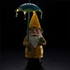 Garden Dwarf Statue Resin Ornaments Gnome Decoration With Solar LED Light Outdoor Yard Courtyard Adornment Large Figurines L230620