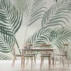 Nowoczesne botaniczne zielone liście palmowe Inky Tropical 3D tapety ścienne do przedpokoju Home Office Palmetto tapeta Po Decor
