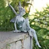 Sitzende Fee Statue Harz Garten Ornament Veranda Skulptur Hof Handwerk Landschaftsbau für Home Garten Dekoration Dropshipping L230620