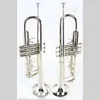 Trompette triton plat Bb B MTR-200N de haute qualité avec étui rigide, embouchure, chiffon et gants, plaqué argent nickel