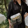 Evening Bags Cute Owl for Women 2023 Luxury Designer Handbag Fashion Tassel Crossbody Bag Leather Animal Print Shoulder Woman 230711