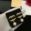 Famous Designer Earring Brand Letter Ear Stud Women Retro Gold Earrings for Wedding Party Gift Jewelry Accessories High Quality 20Style