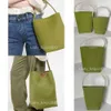 The Row Bucket Bag Axillary Totes Green Large Capacity Handbag Smooth Leather Luxury Women Designer Bags Flat Shoulder Strap Closure Clutch Tote Purse Two size