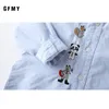 Kids Shirts GFMY Boys Autumn Cotton Long Sleeved Casual Shirt Baby Cartoon Dinosaur Embroidery Childrens Clothing 230711