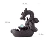 Lampes à parfum avec 10 cônes en céramique Backflow Dragon Encens Creative Home Decor Dragon Censer Avec Lucky Crystal Ball 230710