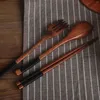 Dinnerware Sets Wooden Flatware Set Portable Chopsticks Spoon Fork Tableware With Black Twining Thread