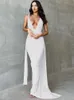 Robes Sexy Urbaines HAOYUAN Sexy Halter Dos Nu Maxi Robes pour Femmes 2023 Tenues D'été Romantique Sortie Long Anniversaire Night Club Robe De Soirée L230711