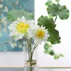 Flores decorativas simuladas folhas de lótus, plantas artificiais, bonsai, beleza japonesa, bagas, festa em casa, decoração de casamento