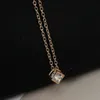 Strands Strings Fashionable Love Cube Three dimensional Necklace Shiny Charm s Small Box Short Clavicle Chain Maxi Pendants 230710