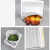 Sacs de rangement en aluminium sac à déjeuner refroidisseur isotherme 20 pièces frais gardant jetable livraison de nourriture pochette organisateur