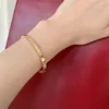 4MM Acciaio al titanio Designer Bracciale sottile Donna Uomo Love 4CZ Bracciale Braccialetti Argento Oro rosa Cacciavite Nail Bangle Bracciale Coppia gioielli