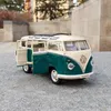 Самолет Modle 1 24 Volkswagen T1 автобусный сплав автомобиль Car Die Cast Model Sound и Light Kids Solutibles 230710