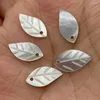 Pärlor Naturligt snäckskal snidade lövformade pärlemor lösa smycken Göra örhängen DIY Hårnål Halsband Tillbehör