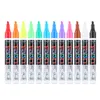 Markörer 12 ST Set Flytande Krita Marker Pennor Raderbara Flerfärgade Highlighters LED-skrivtavla Glas Fönsterkonst 8 Färger Marker Pennor 230710