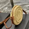 Designer Halmvävd Cylinderväska Summer Beach Gul Svart Lyx Kvinnor Flätad Raffia Kvinnor Wicker resor Stickning Crossbody Vacation Axelväska