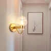 Настенная лампа скандинавская светодиодная световая спальня кровати черная/золотая гостиная