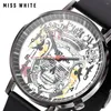 Montres-bracelets Tendance Montre De Luxe Hommes Et Femmes Cadeau Crâne Couleur Noir Blanc Montres Quartz Sport Poignet