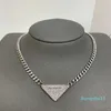 bijoux design diamant européen et américain triangle inversé femmes collier boucles d'oreilles ensemble mode tempérament frange