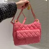 CC Bag 23 Early Spring Womens Holiday Hobo Bags Oil Wax Calfskin Quilted Couro envernizado Corrente Grande Capacidade Crossbody Sacoche Carteiras Bolsas de Designer Francês 23CM