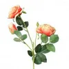 Dekorativa blommor 1 st konstgjord ros Blomsterarrangemang Växt DIY Trädgårdsfest Hem Bröllopsinredning