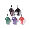 Bedels Natuursteen Roze Kwartskristal Agaat Aventurijn Paddestoel Hanger Voor Diy Sieraden Maken Accessoires Drop Levering Vinden Dhzbw