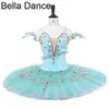 Bühnenkleidung Aqua Pancake Performance Wettbewerb Ballettkostüm Grün Erwachsener Professioneller Tutu Klassischer Tutus BT9234B12092